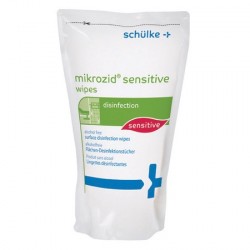 Mikrozid servetėlės sensitive papildymas prietaisų ir paviršių greitai dezinfekcijai (200vnt)