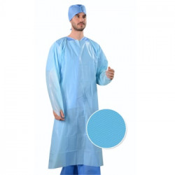 Vienreizējās lietošanas polietilēna halāts, zils