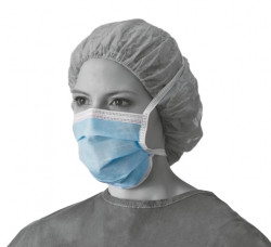 LyncMed 3 Ply Disposable Face Mask with Ties, Blue (50 pcs.)