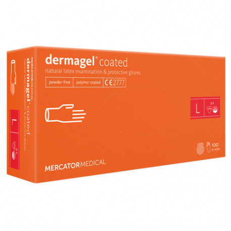 Mercator Dermagel Powder-free Latex Gloves L (100 pcs.)