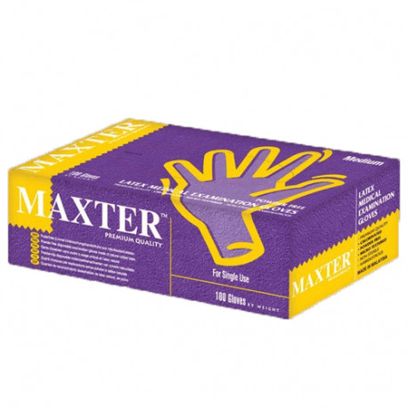 Maxter Powder Free Latex Gloves M (100 pcs.)