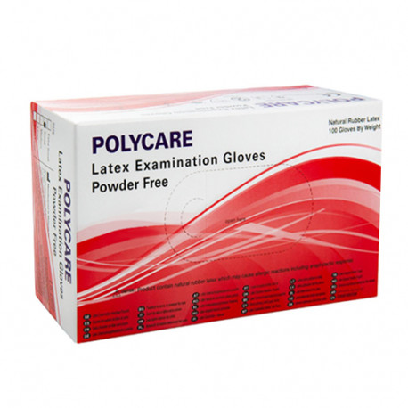 Polycare латексные смотровые перчатки без пудры S (100vnt)