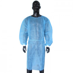 Tesakon Disposable Isolation Gown PP30GSM, Blue