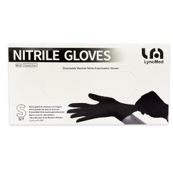 LyncMed Nitrile Gloves, Black (100 pcs.)