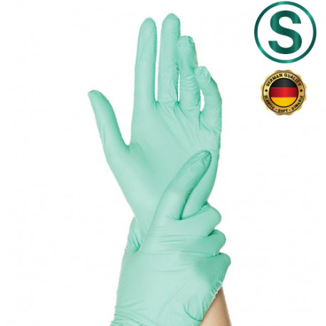 Nitras Disposable Nitrile Gloves S, Mint (100 pcs.)