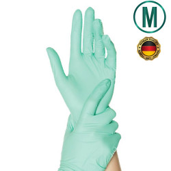 Nitras Disposable Nitrile Gloves M, Mint (100 pcs.)