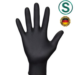 Nitras Disposable Latex Gloves S, Black (100 pcs.)