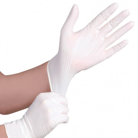 Nitras Disposable Nitrile Gloves M, White (100 pcs.)