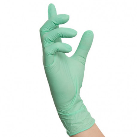 Nitras Disposable Nitrile Gloves M, Mint (100 pcs.)
