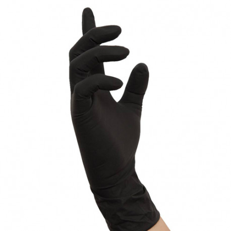 Nitras Disposable Latex Gloves S, Black (100 pcs.)