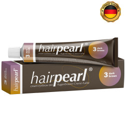 Hairpearl antakių ir blakstienų dažai su PPD, tamsiai rudi Nr.3, 20ml