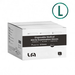 LyncMed nitrilinės pirštinės juodos L, dėžė (1000 vnt.)