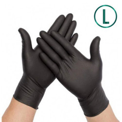 Intco Nitrile Gloves, Black, L size (100 pcs.)
