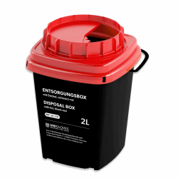 Sharp container for hazardous waste black 2 l