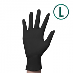 Maxter nitrile gloves black, L size 100 pcs.