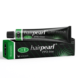 Hairpearl antakių ir blakstienų dažai be PPD, tamsiai juoda Nr.1 20ml