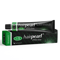 Hairpearl eyebrow and eyelash dye without PPD, dark black No. 1 20ml