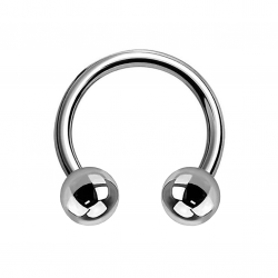 Septum titanium horseshoe-shaped earring, 10 mm