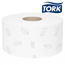 Tork toilet paper advanced mini jumbo, 2 layers. white