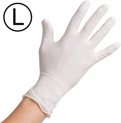 Maxter latex gloves with powder, milk sp. L size 100 pcs