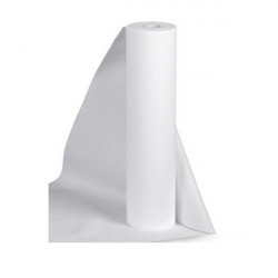 Disposable sheet in a roll with perforation, fleece 50x70m, white