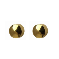 B&Y sterile gold earrings - round, size M, 4mm