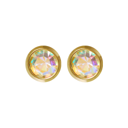 B&Y sterile gold earrings - with chameleon eye, size S, 3mm