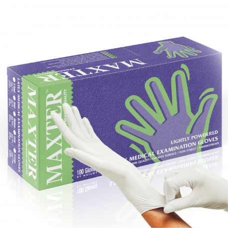 Maxter nitrile gloves white., size S, 100 pcs