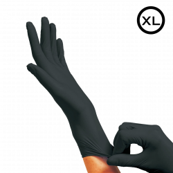 Перчатки Maxter нитриловые черные, размер XL 100 шт.