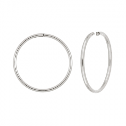 Titaninis auskaras su prasegimu 1.2*8mm - žiedo formos 0058 sidabrinis