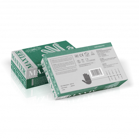 Maxter latex gloves with peppermint aroma, green sp. M size, 100 pcs, with powder