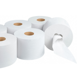 Jumbo 13000, tissue paper rolls pulled from the middle, 160m, white, 8pcs