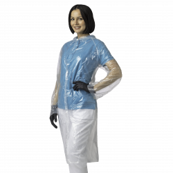 Nitras PE-Guest robe, white with print, 40g. XL size