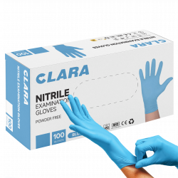 Clara nitrile gloves blue, size M 100 pcs