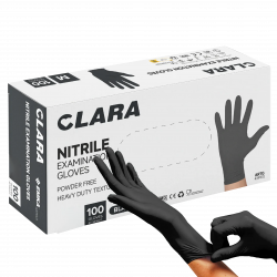 Clara nitrile gloves black, size M 100 pcs