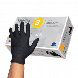 "Nitrile" nitrile gloves black, size S 100 pcs