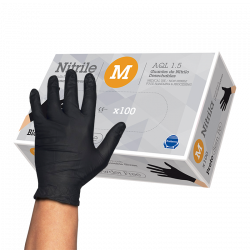 "Nitrile" nitrile gloves black, size M 100 pcs