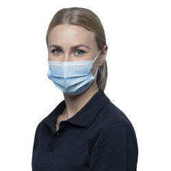 Nitras medical face mask three-layer, blue, 50pcs