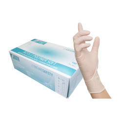 Nitras lateksinės pirštinės POLYMER SOFT baltos, XL dydis 100vnt (be pudros)