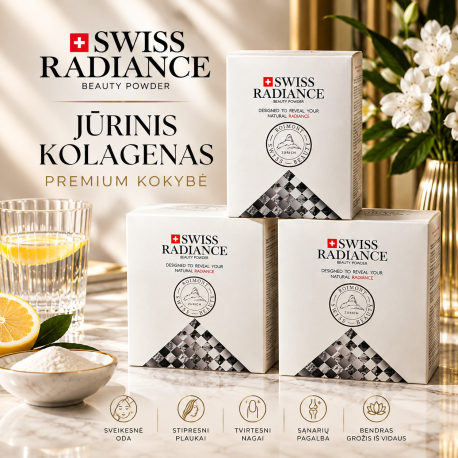Swiss Radiance milteliai  su šveicariškais ekstraktais ir jūrinio kalogenu (15vnt)